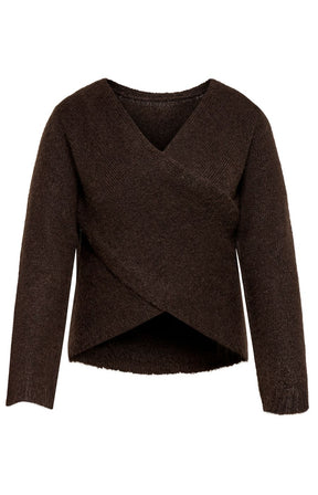 Only Carmakoma Maggie Knit Top in Coffee 