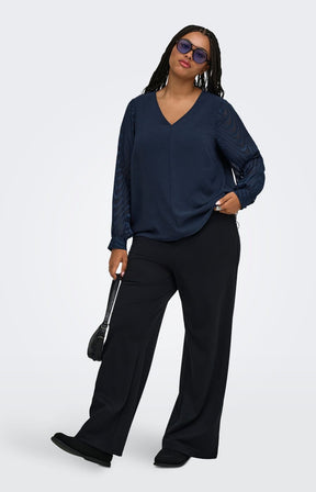 Only Carmakoma Metta Blouse in Navy 