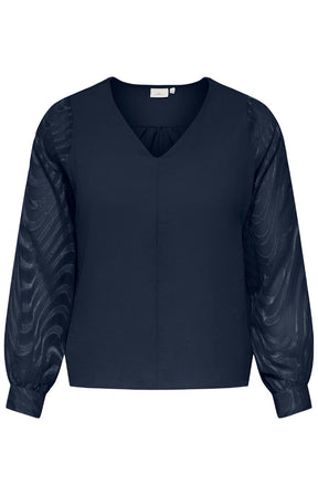 Only Carmakoma Metta Blouse in Navy 