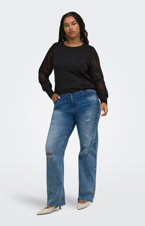 Only Carmakoma Milla Blouse in Black 