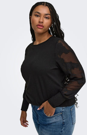 Only Carmakoma Milla Blouse in Black 