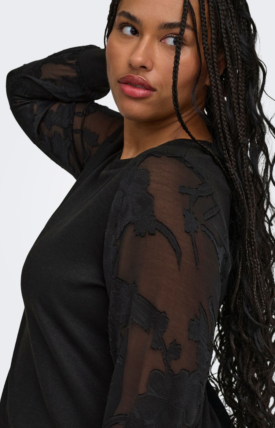Only Carmakoma Milla Blouse in Black 