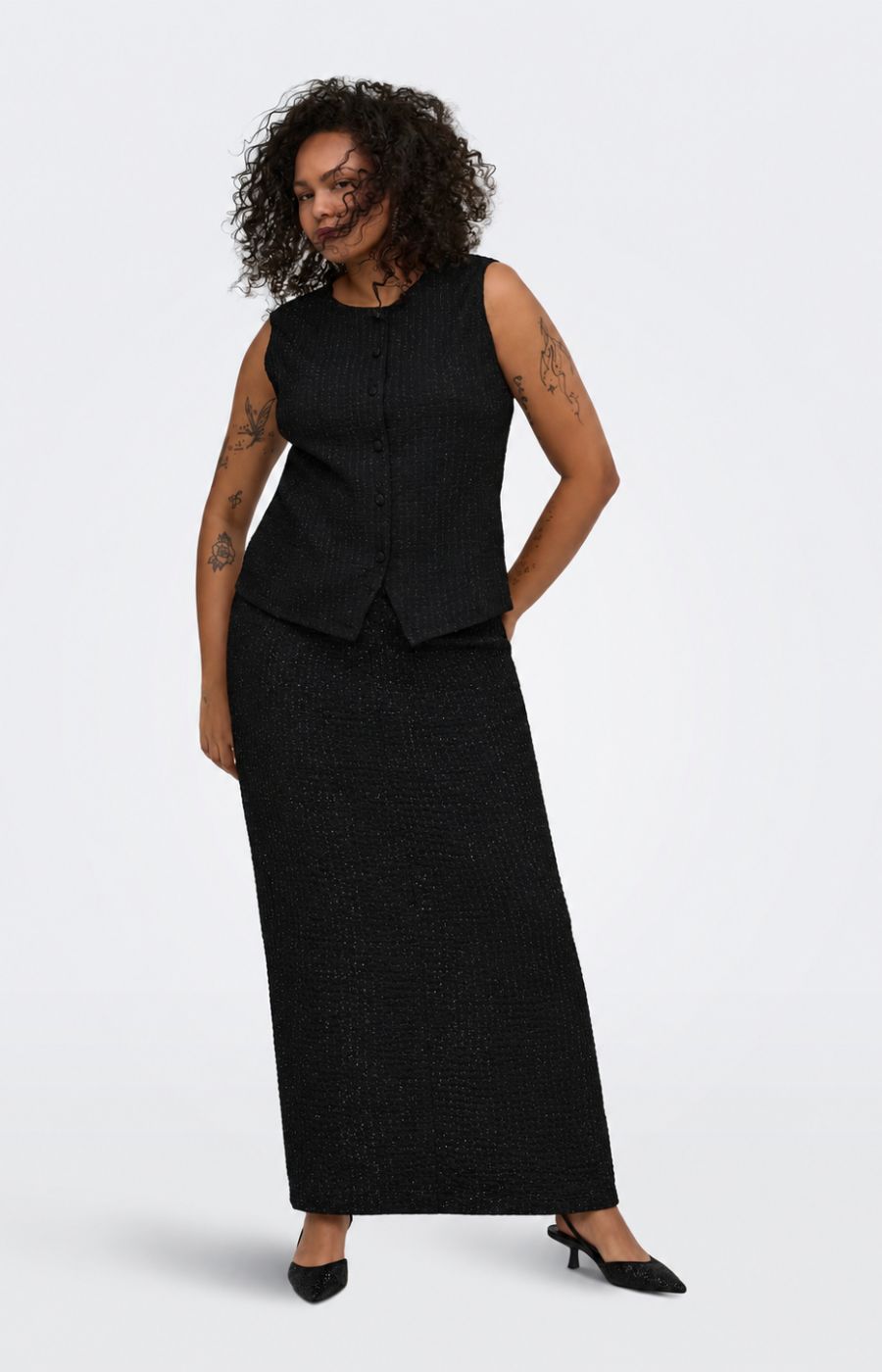 Only Carmakoma Milla Skirt in Black