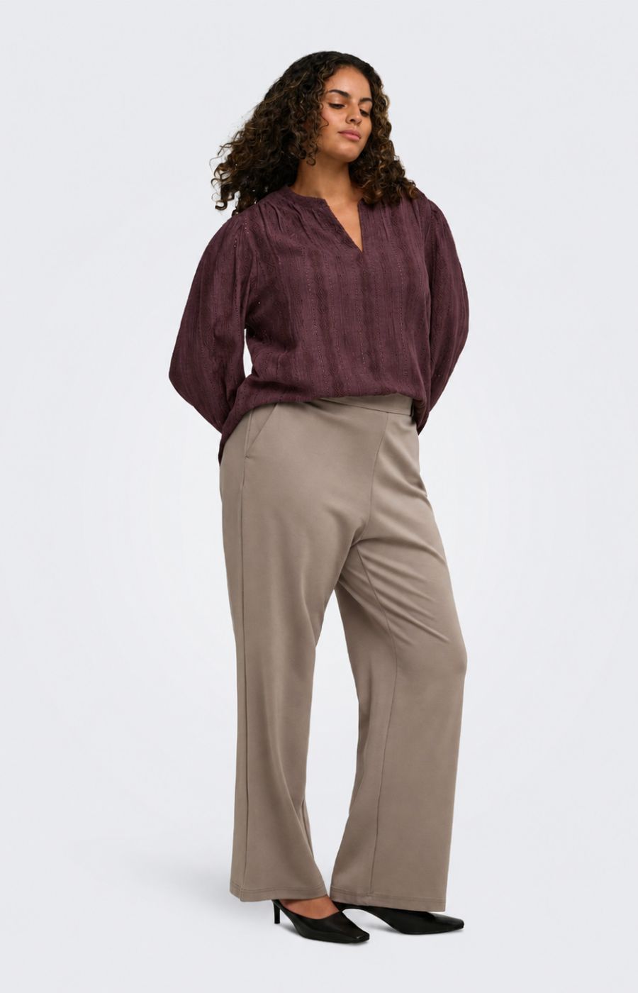 Only Carmakoma Minna Blouse in Chocolate 