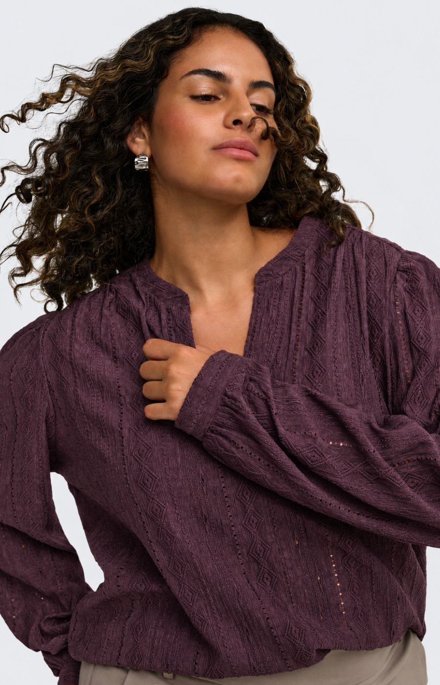 Only Carmakoma Minna Blouse in Chocolate 