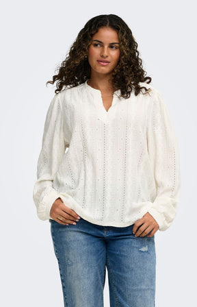 Only Carmakoma Minna Blouse in White 