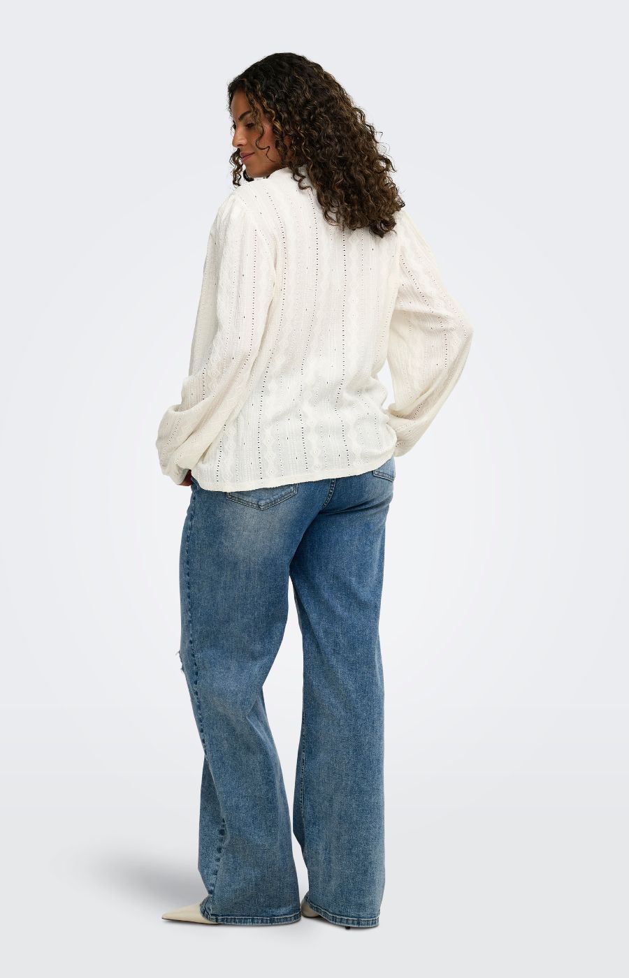 Only Carmakoma Minna Blouse in White 