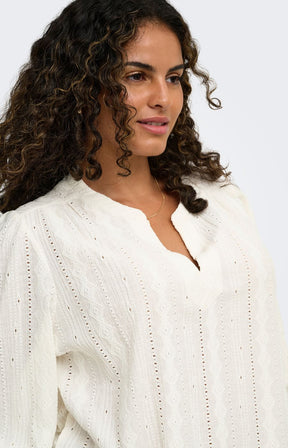 Only Carmakoma Minna Blouse in White 