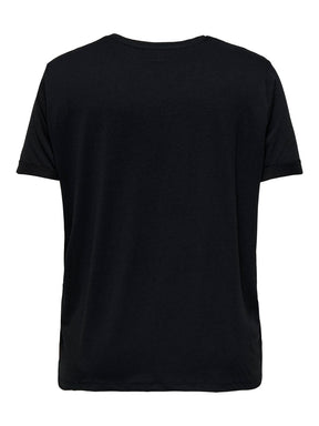 Only Carmakoma Moster T-Shirt in Black
