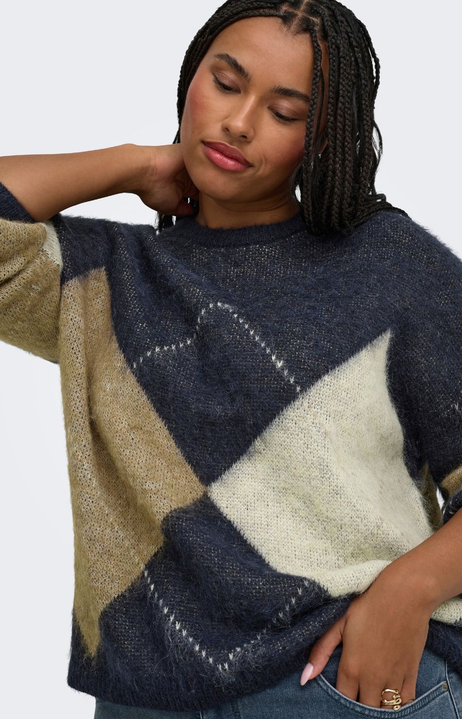 Only Carmakoma Noeme Knit in Night Sky 
