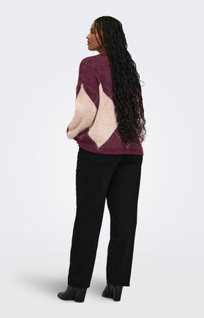 Only Carmakoma Noeme Knit in Wine 