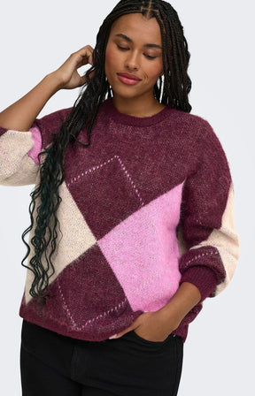 Only Carmakoma Noeme Knit in Wine 