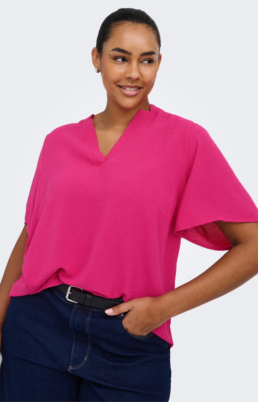 Only Carmakoma Noemi Blouse in Pink 
