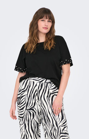 Only Carmakoma Olivia T-Shirt in Black