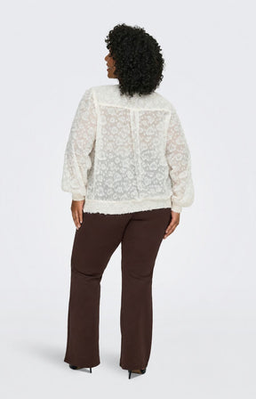 Only Carmakoma Pever Flared Trousers in Brown 