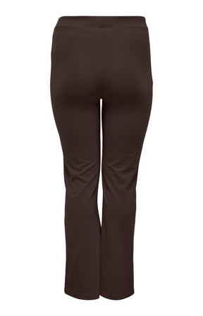 Only Carmakoma Pever Flared Trousers in Brown 