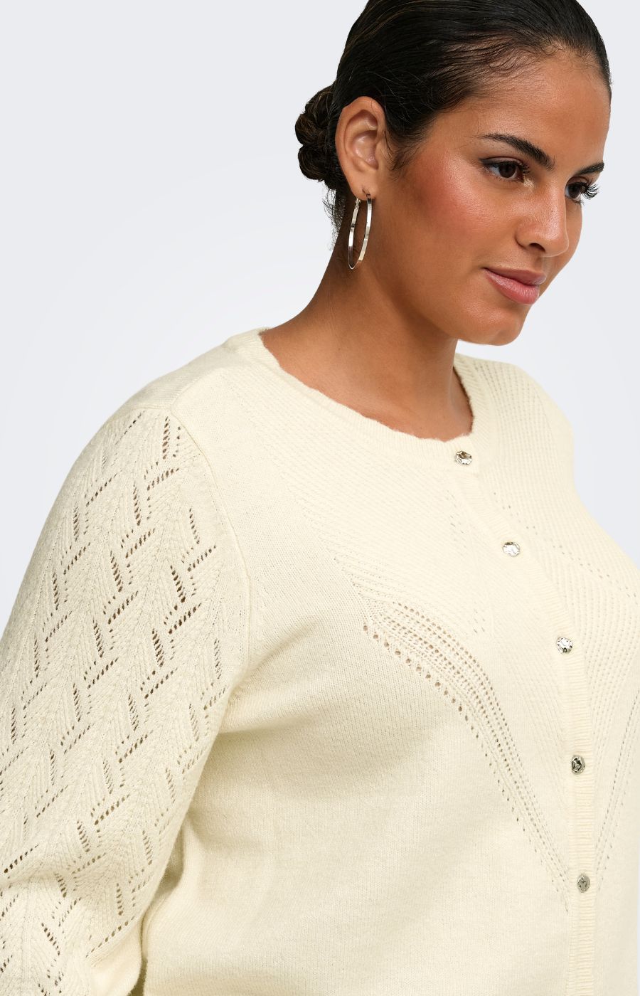 Only Carmakoma Princess Cardigan in Cream 