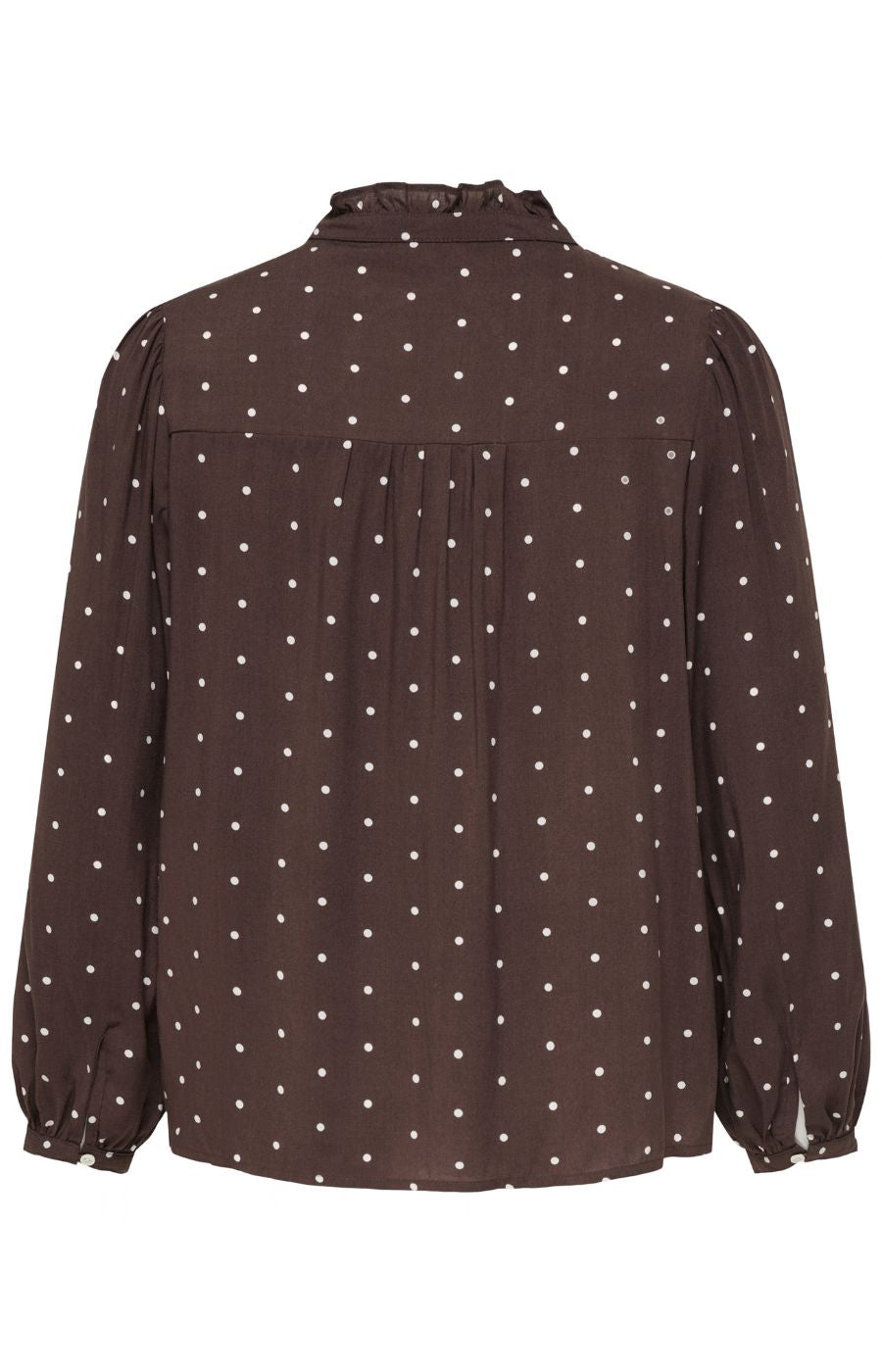 Only Carmakoma Raya L/S Shirt in Brown Dot 