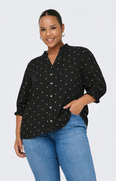 Only Carmakoma Raya Shirt in Black Dot 