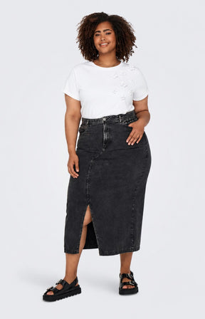Only Carmakoma Raye T-Shirt in White 