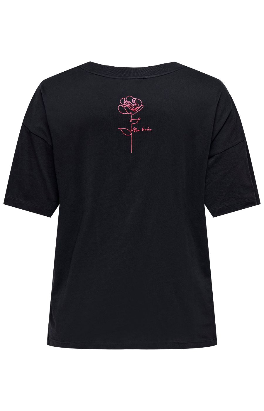 Only Carmakoma Rose T-Shirt in Black