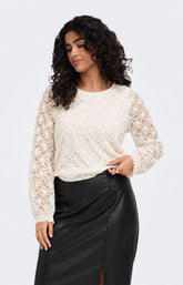 Only Carmakoma Sage Blouse in Cloud Dancer 
