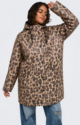Only Carmakoma Sally Rain Jacket in Leopard 
