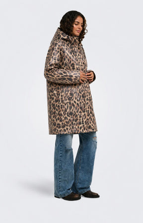 Only Carmakoma Sally Rain Jacket in Leopard 