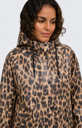 Only Carmakoma Sally Rain Jacket in Leopard 