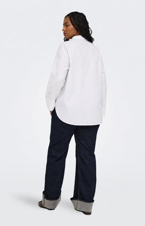 Only Carmakoma Sarah Heart Shirt in White 