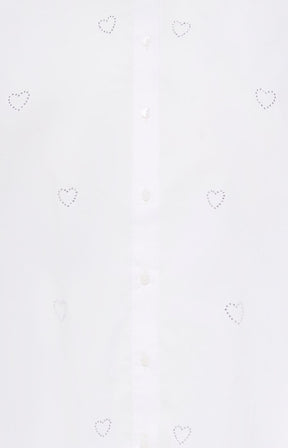 Only Carmakoma Sarah Heart Shirt in White 