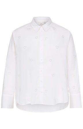Only Carmakoma Sarah Heart Shirt in White 