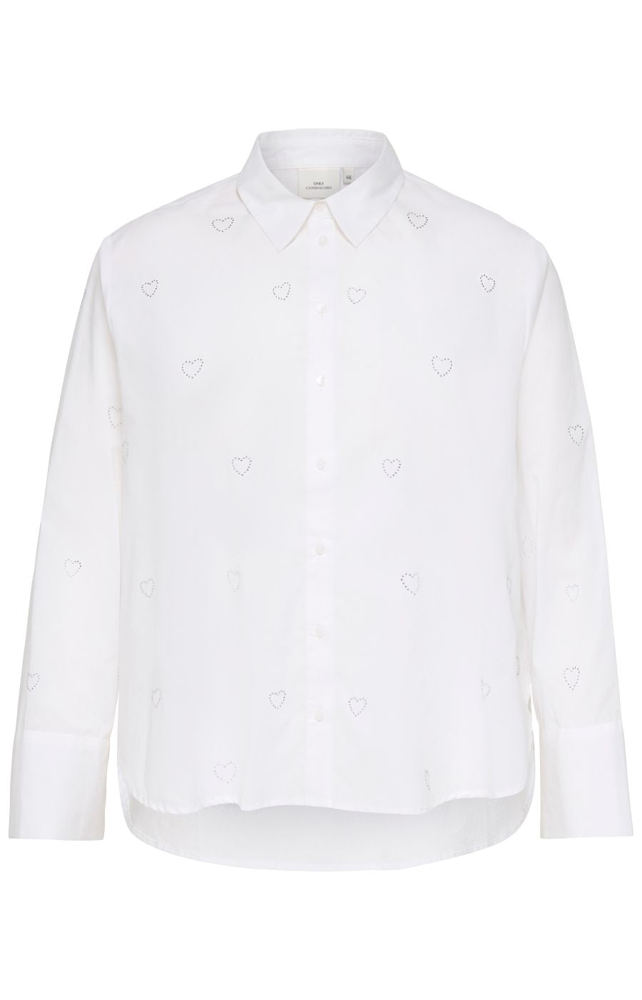 Only Carmakoma Sarah Heart Shirt in White 