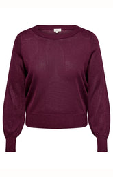 Only Carmakoma Shine Knit Jumper in Wine