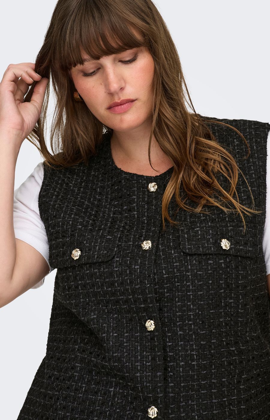 Only Carmakoma Shona Waistcoat in Black