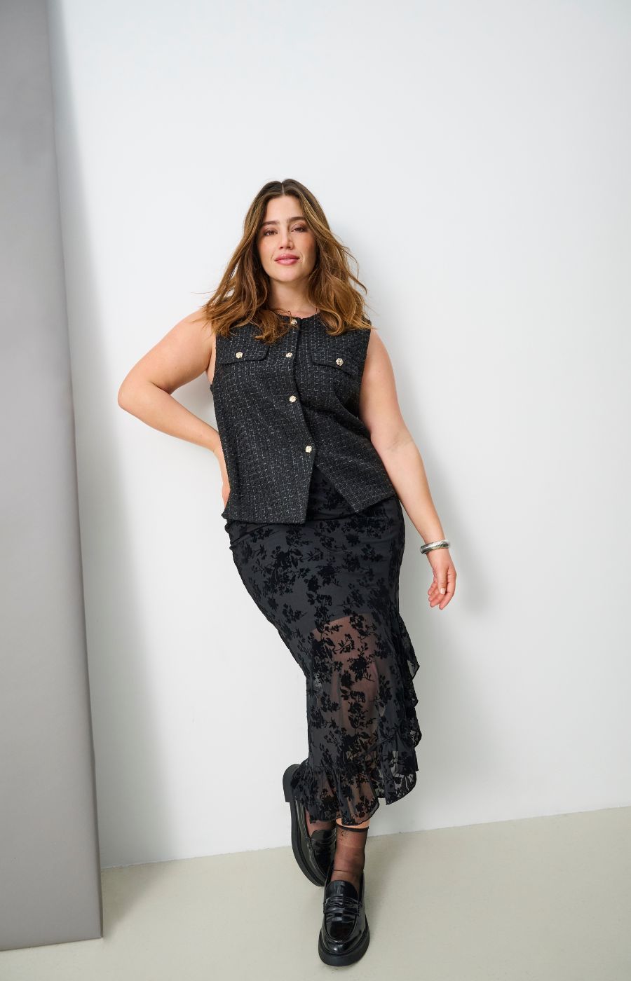 Only Carmakoma Shona Waistcoat in Black