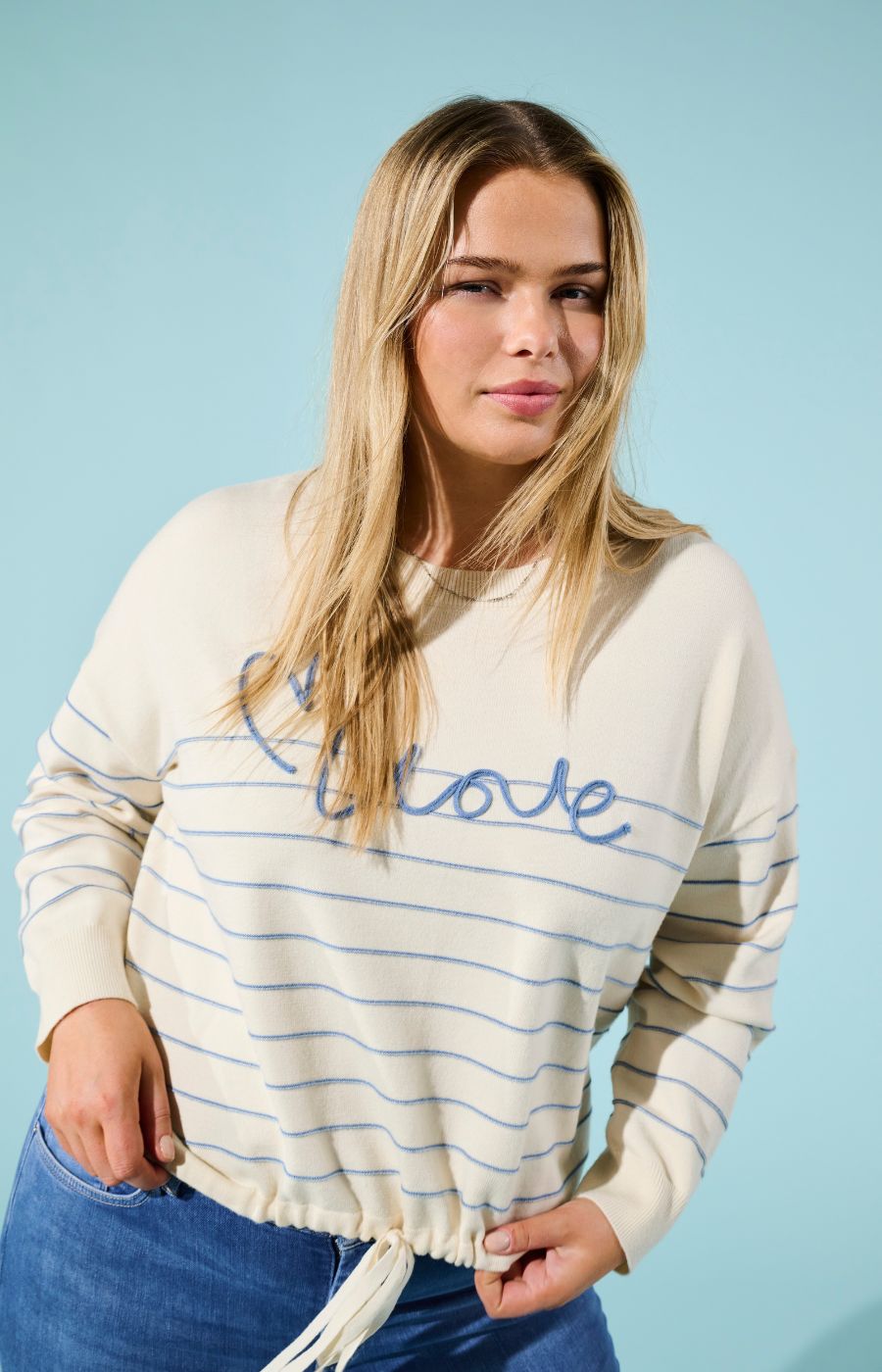Only Carmakoma Signe Sweater in Cream