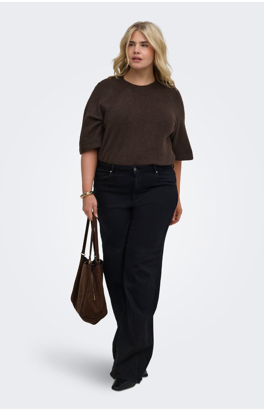 Only Carmakoma Simomi Knit in Coffee Bean 