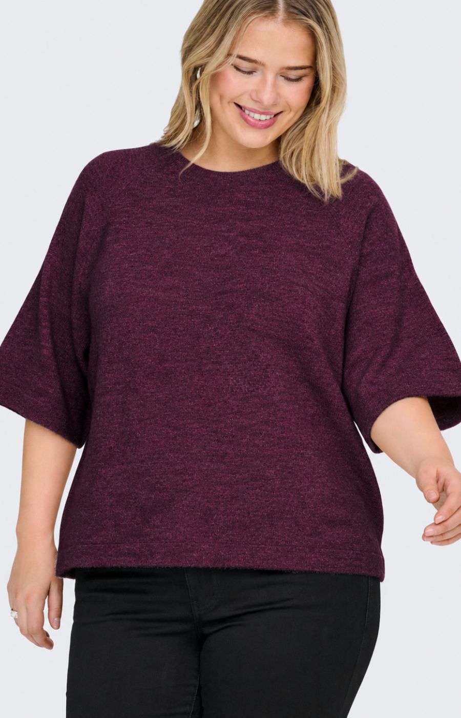 Only Carmakoma Simomi Knit in Mauve Wine 