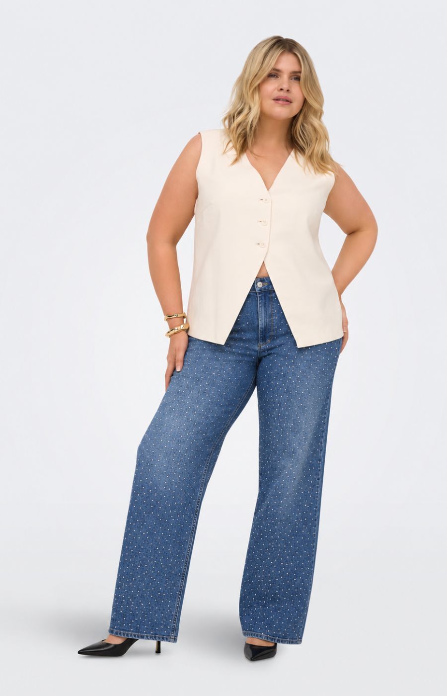 Only Carmakoma Snow 32" Jeans in Blue  