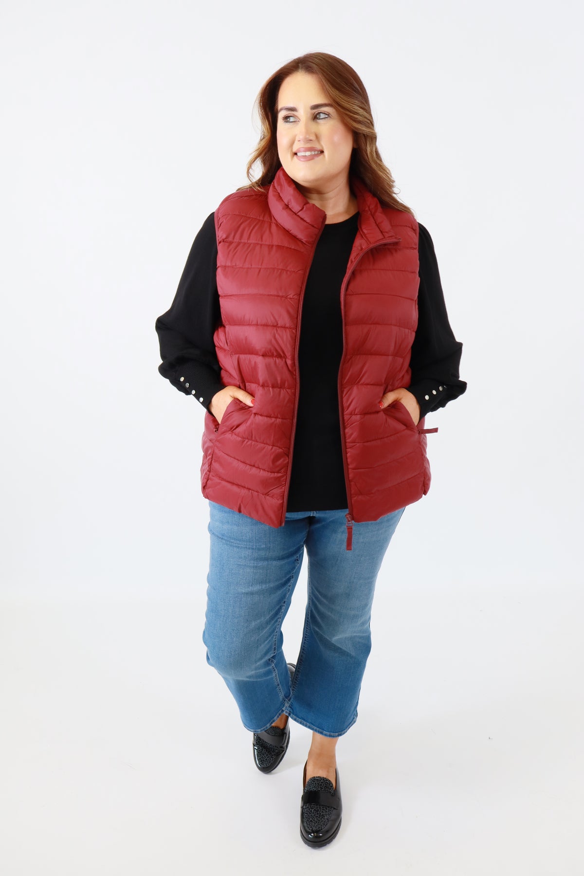Only Carmakoma Tahia Gilet in Wine