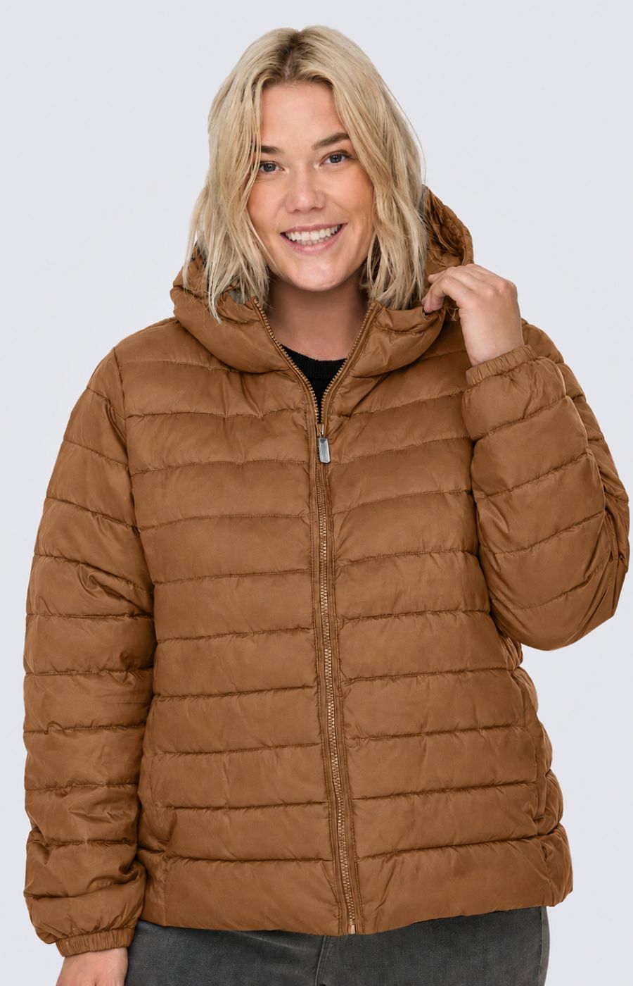 Only Carmakoma Tahoe Jacket in Toasted Coconut. This image was created using AI 