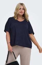 Only Carmakoma Tammi Blouse in Navy 
