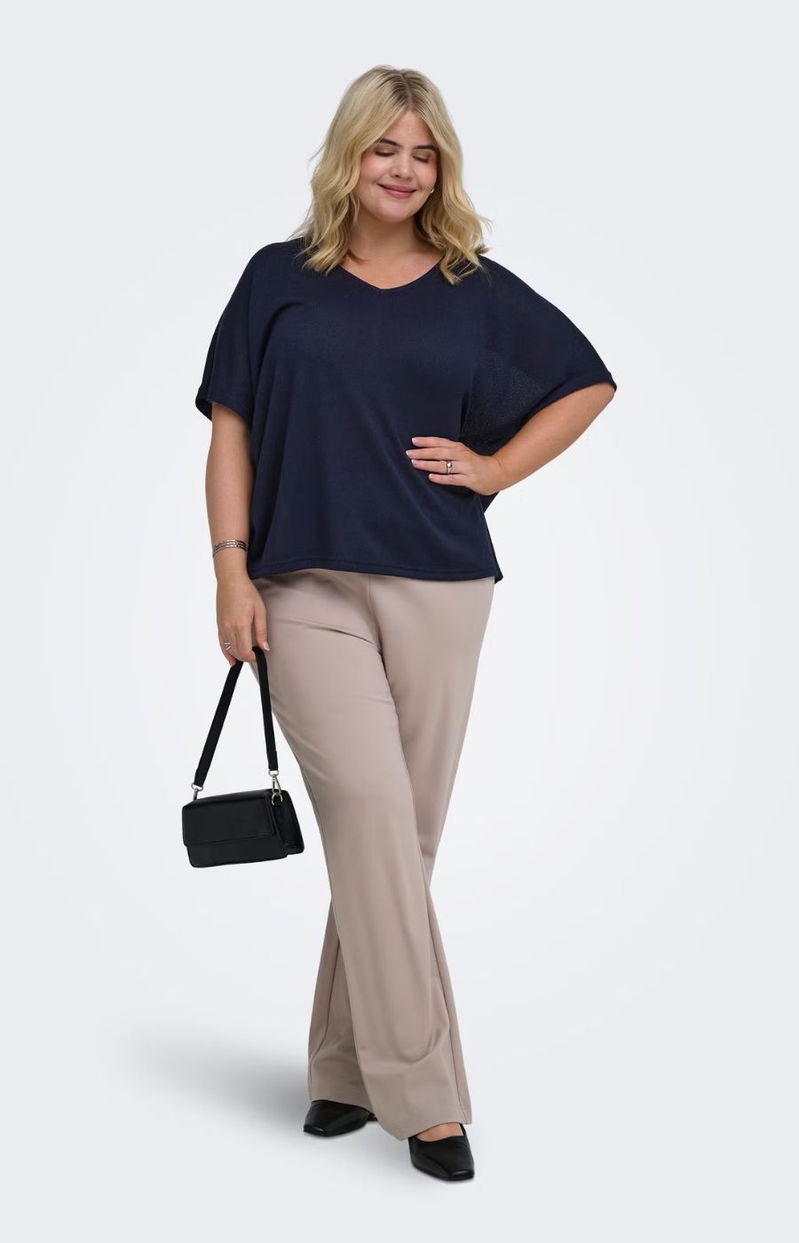 Only Carmakoma Tammi Blouse in Navy