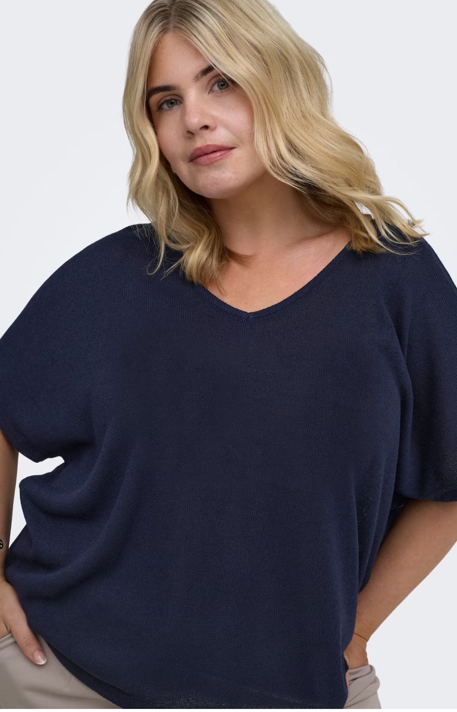 Only Carmakoma Tammi Blouse in Navy