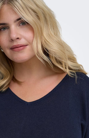 Only Carmakoma Tammi Blouse in Navy 