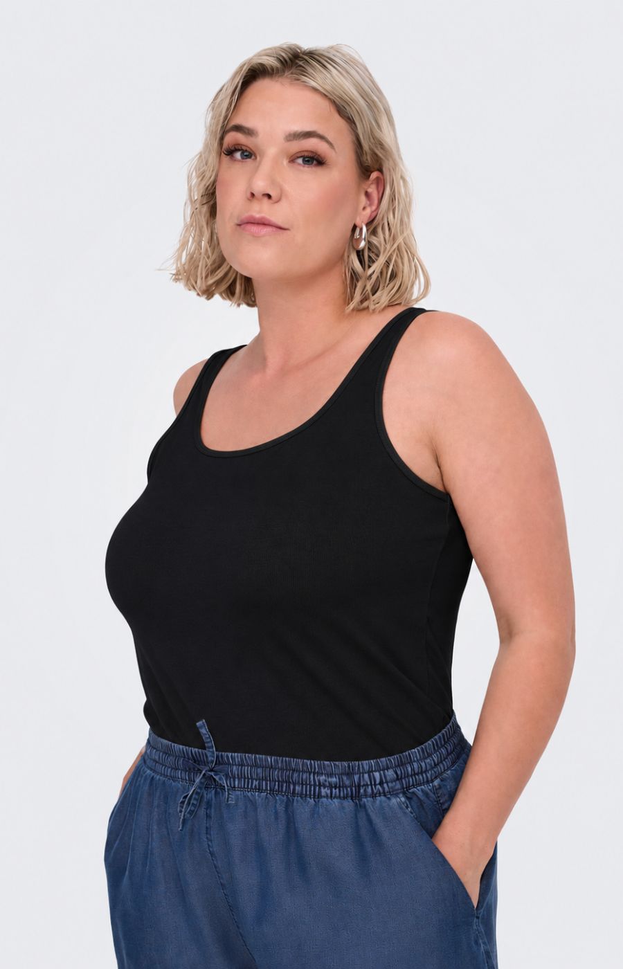 Only Carmakoma Time Vest Top in Black 