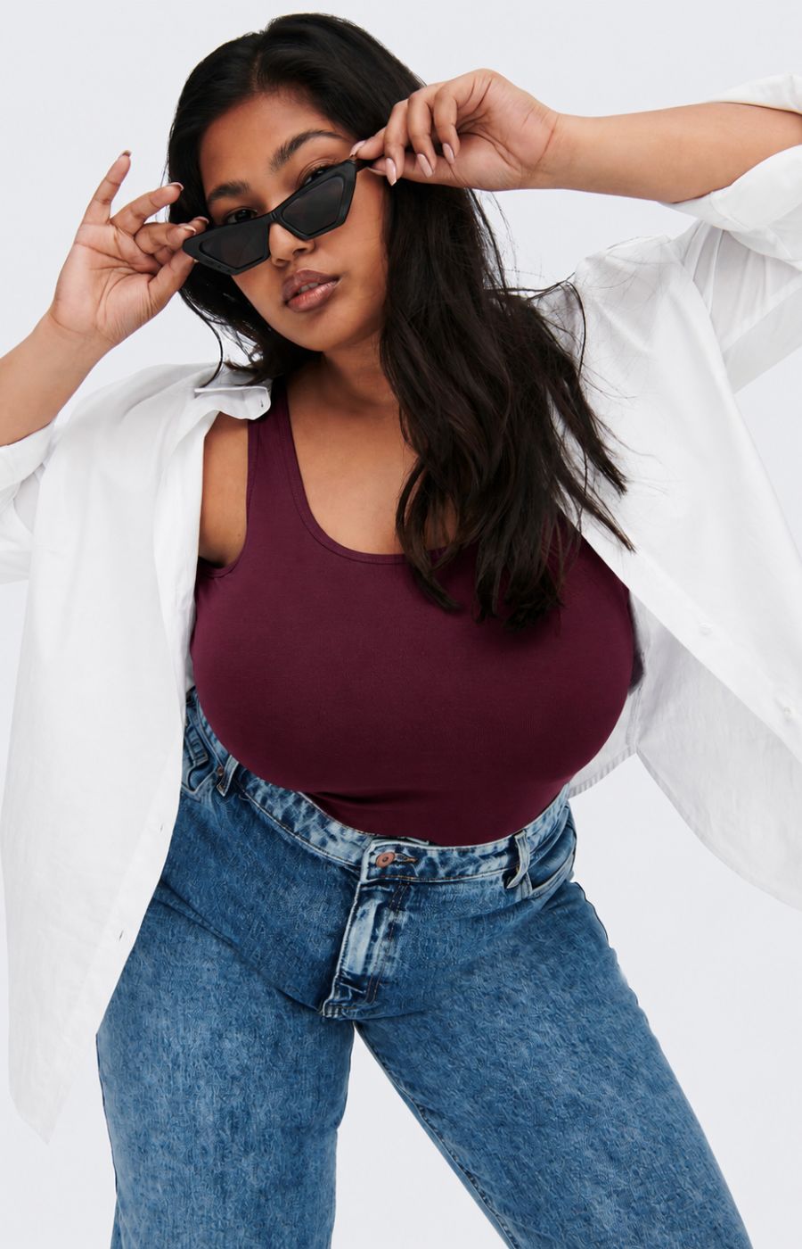 Only Carmakoma Time Vest Top in Fig
 