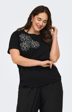 Only Carmakoma Timon T-Shirt in Black 
