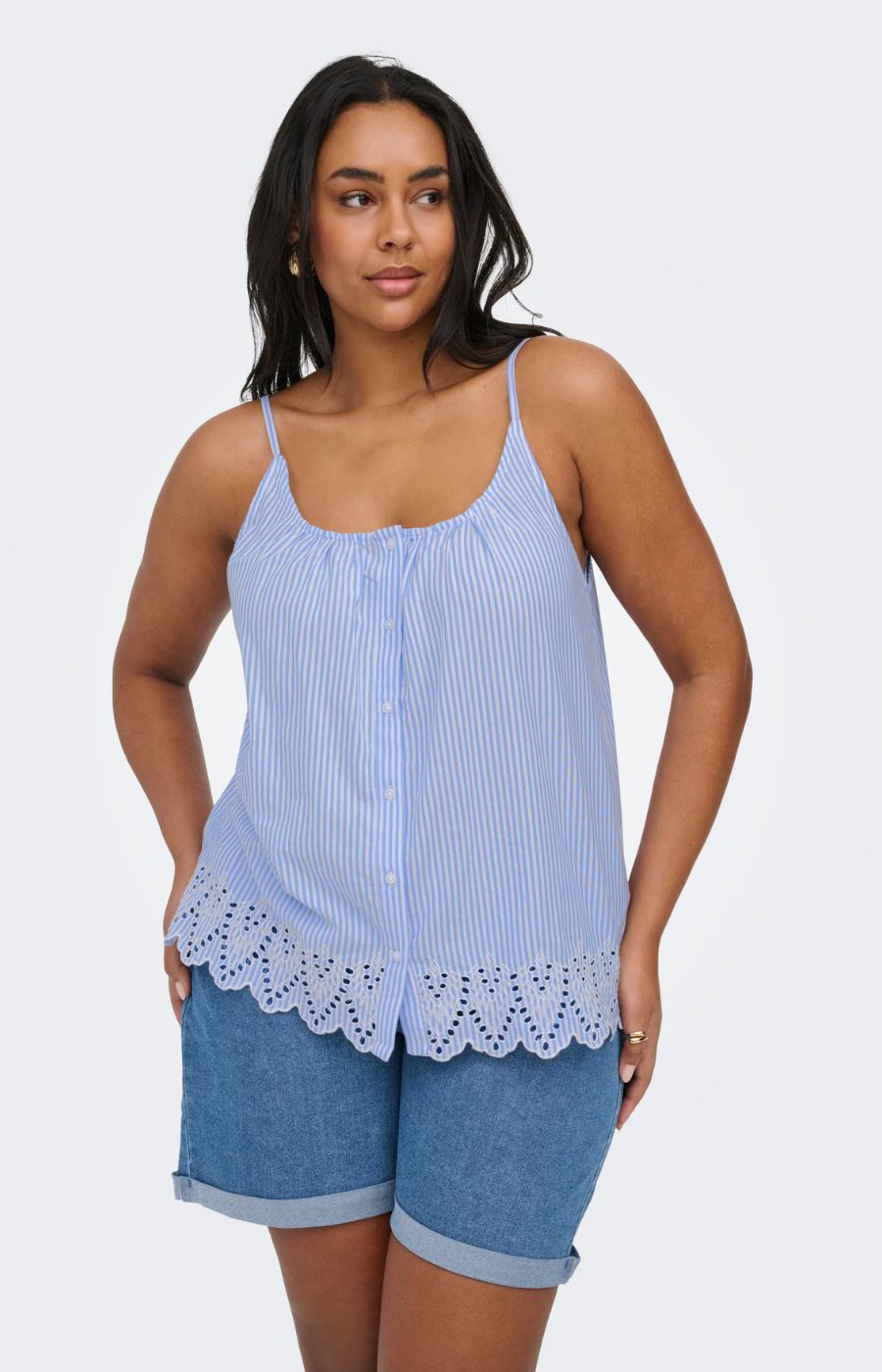 Only Carmakoma Tulum Cami in Blue Stripe 